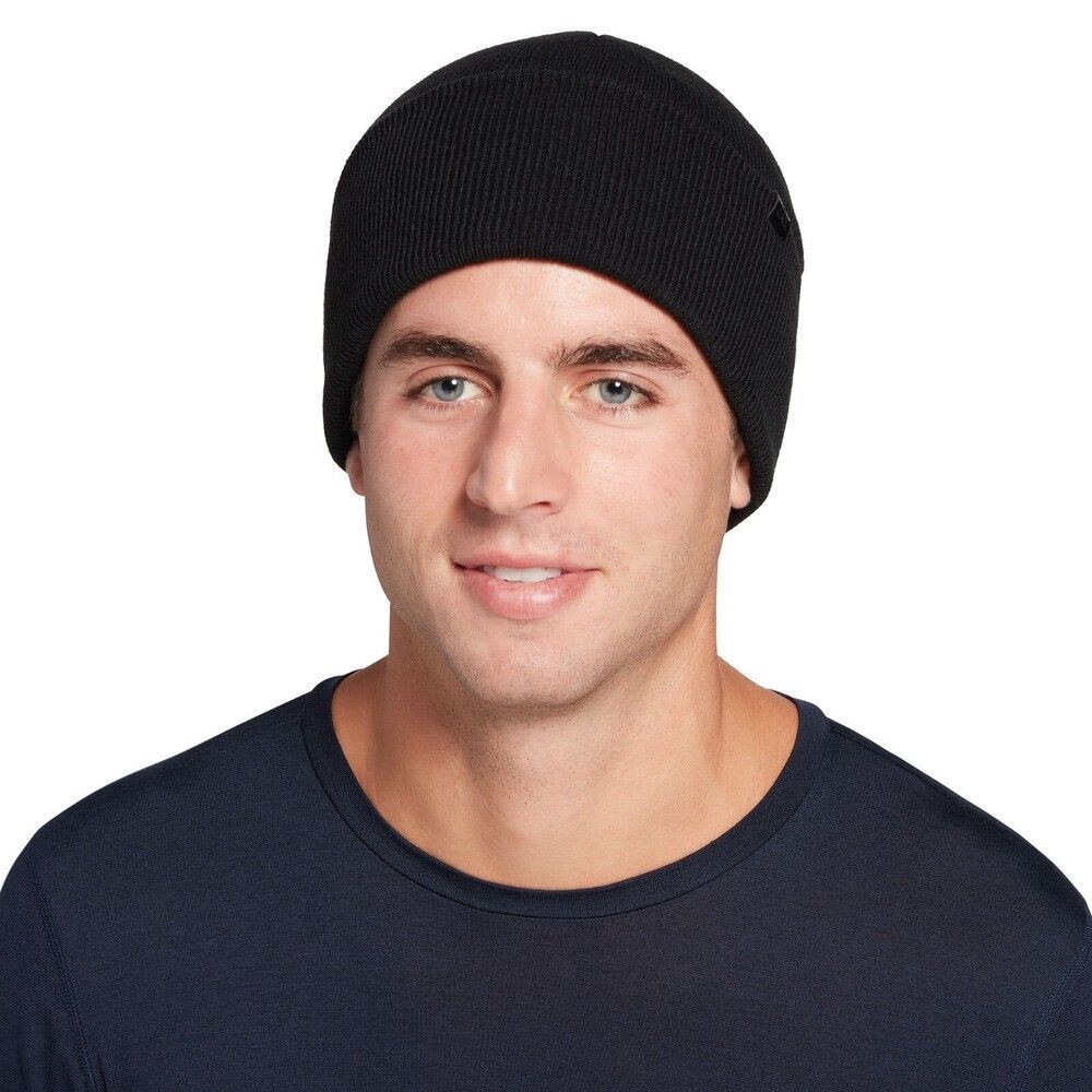 Alpine Design Core Beanie Cap Men's OS Black Knit Cuffed Hat Classic Cozy SRT39